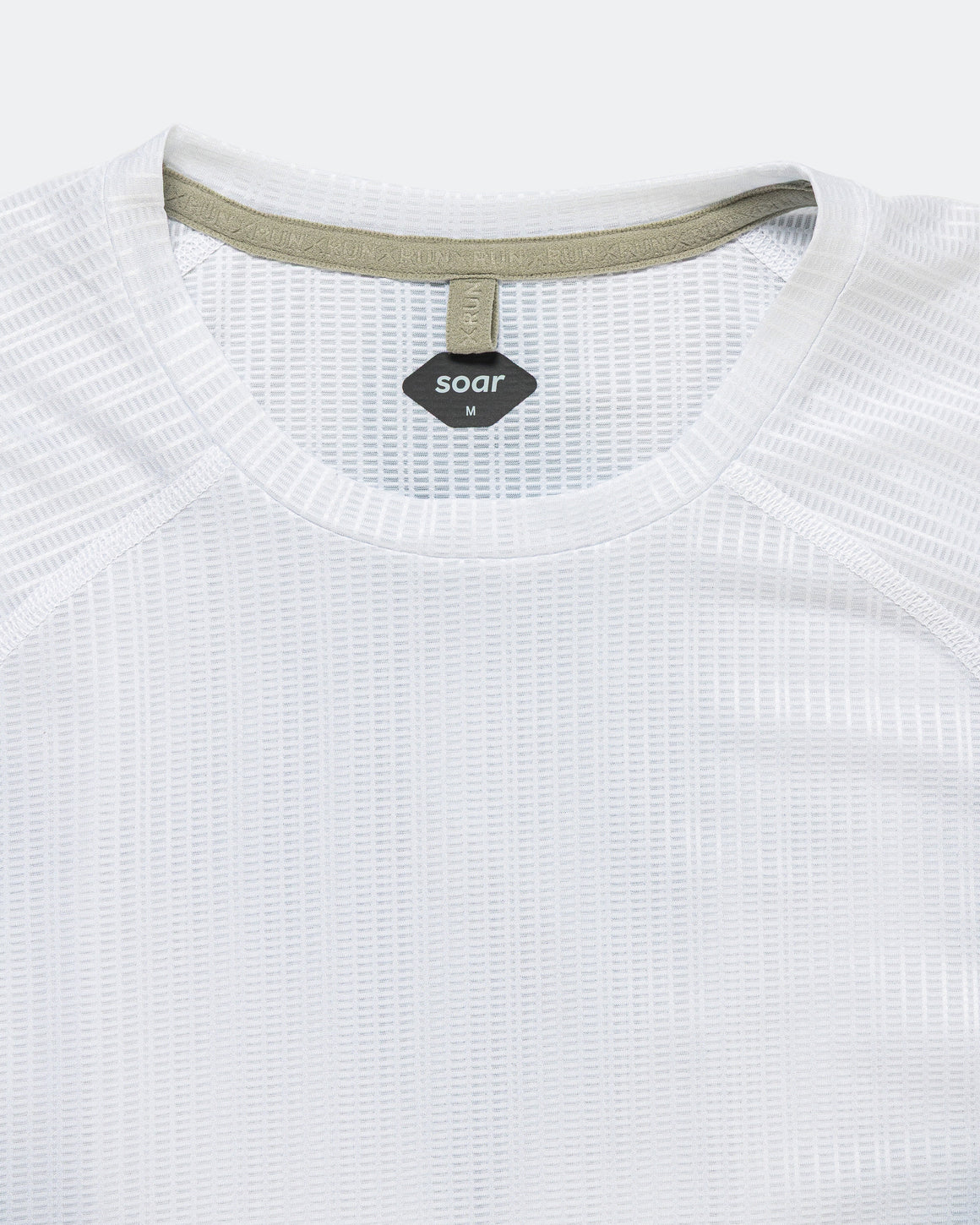 Soar - Mens Race Tee - White/Black Kalidescope - Up There Athletics