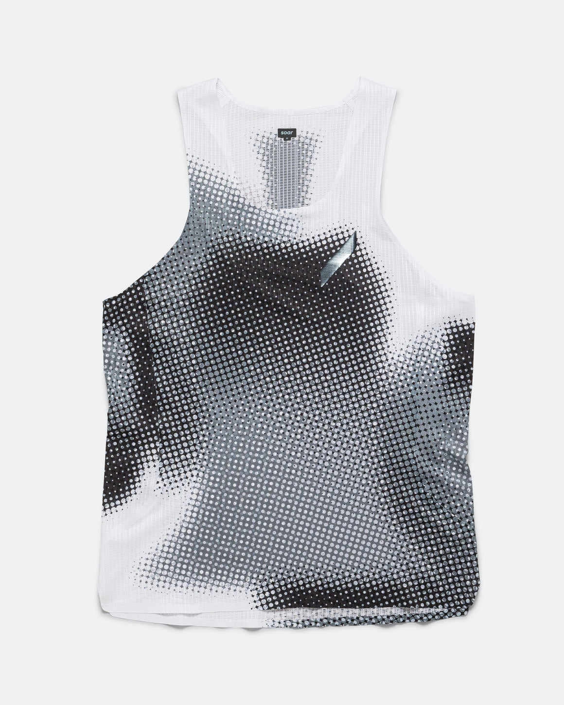 Soar - Mens Race Vest - Black/White Dot - Up There Athletics