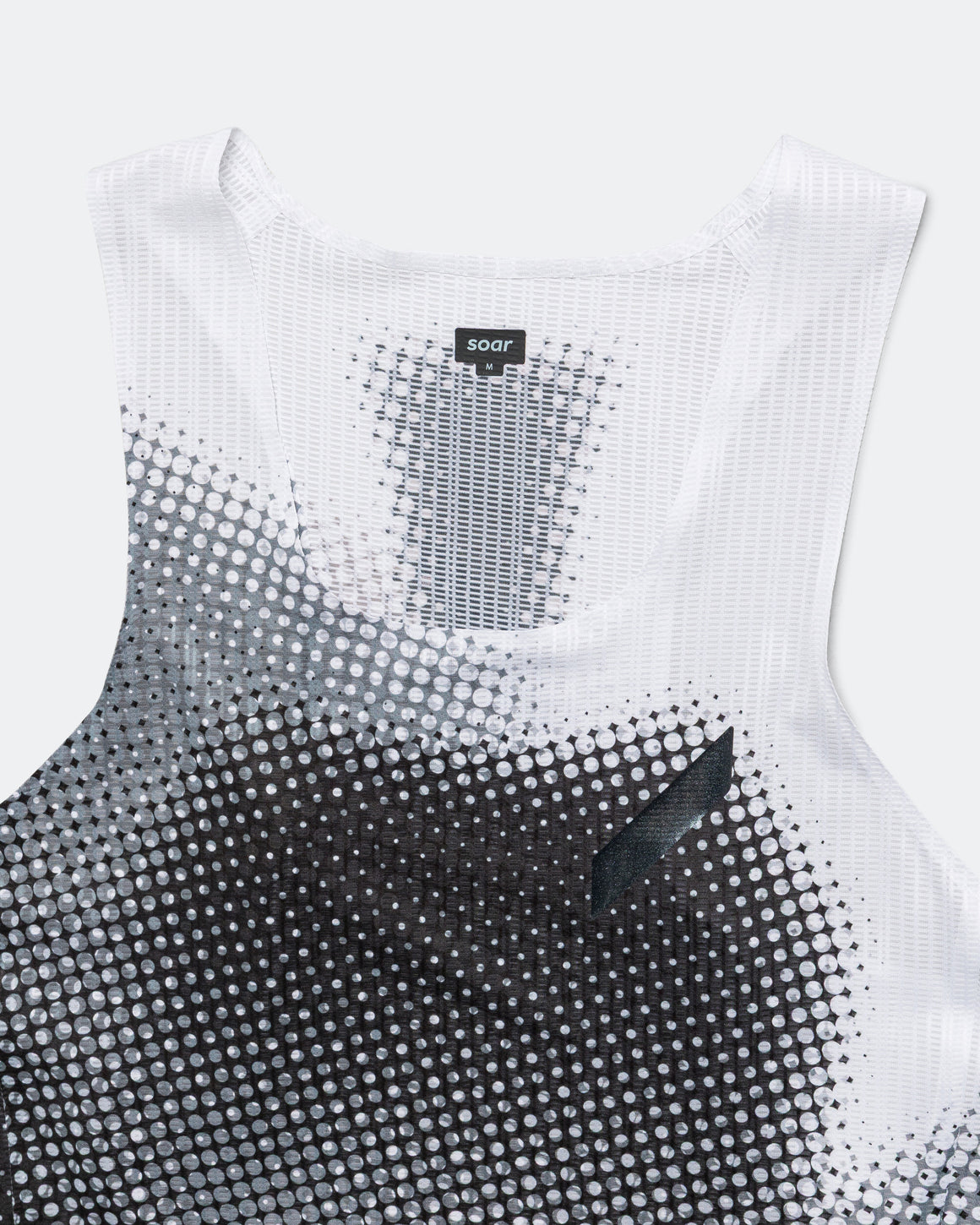 Soar - Mens Race Vest - Black/White Dot - Up There Athletics