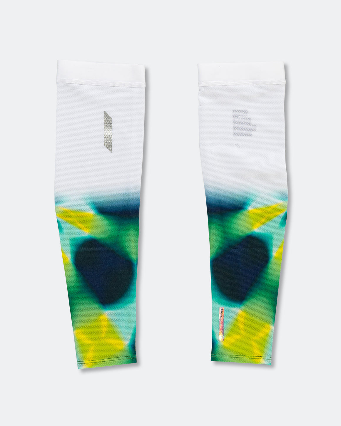 Soar - Race Sleeves - White/Green - Up There Athletics