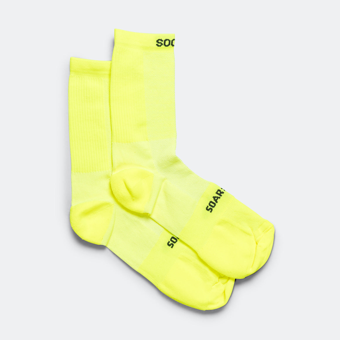 Soar - Crew Socks - Fluro Yellow - Up There Athletics