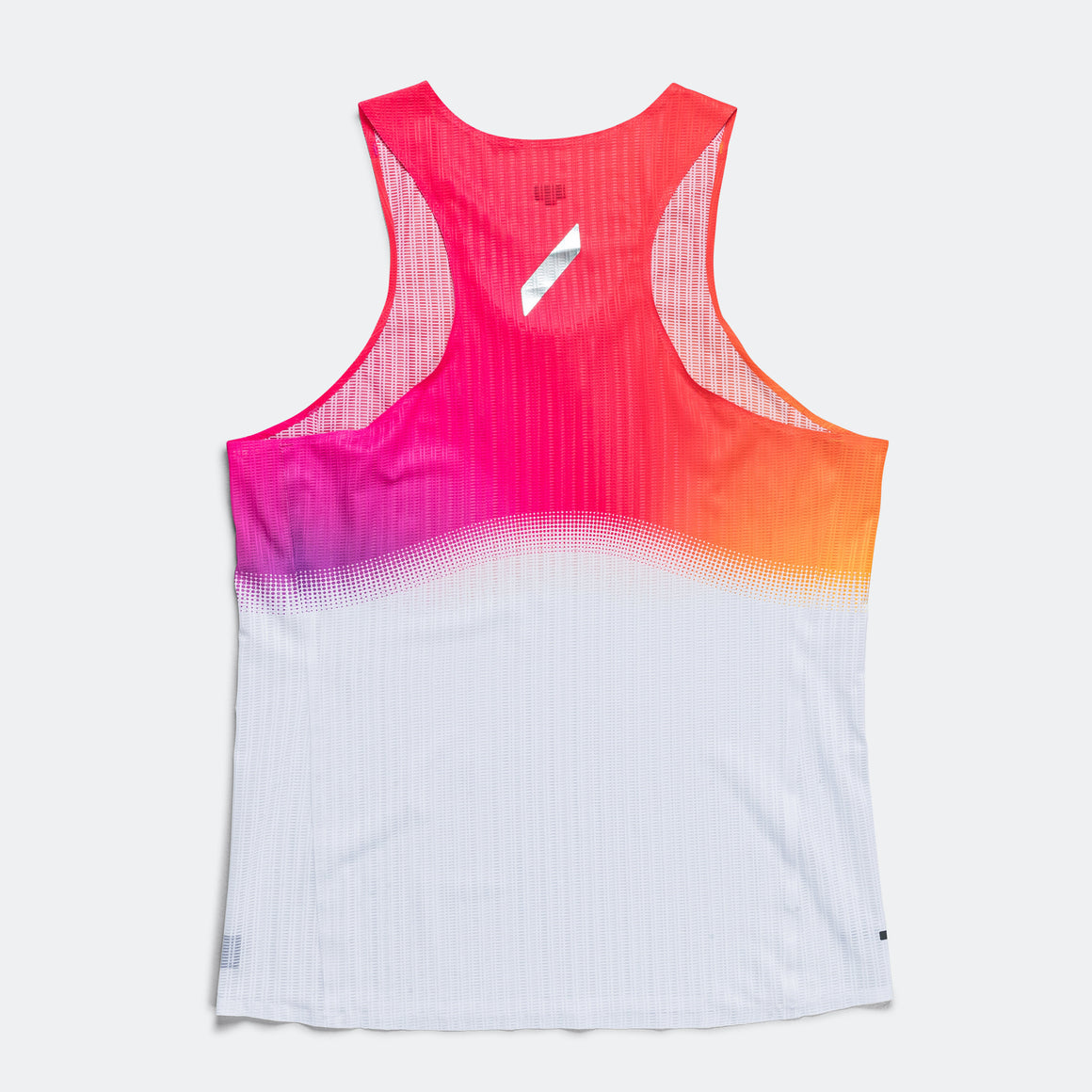 Mens Race Vest - White/Rainbow