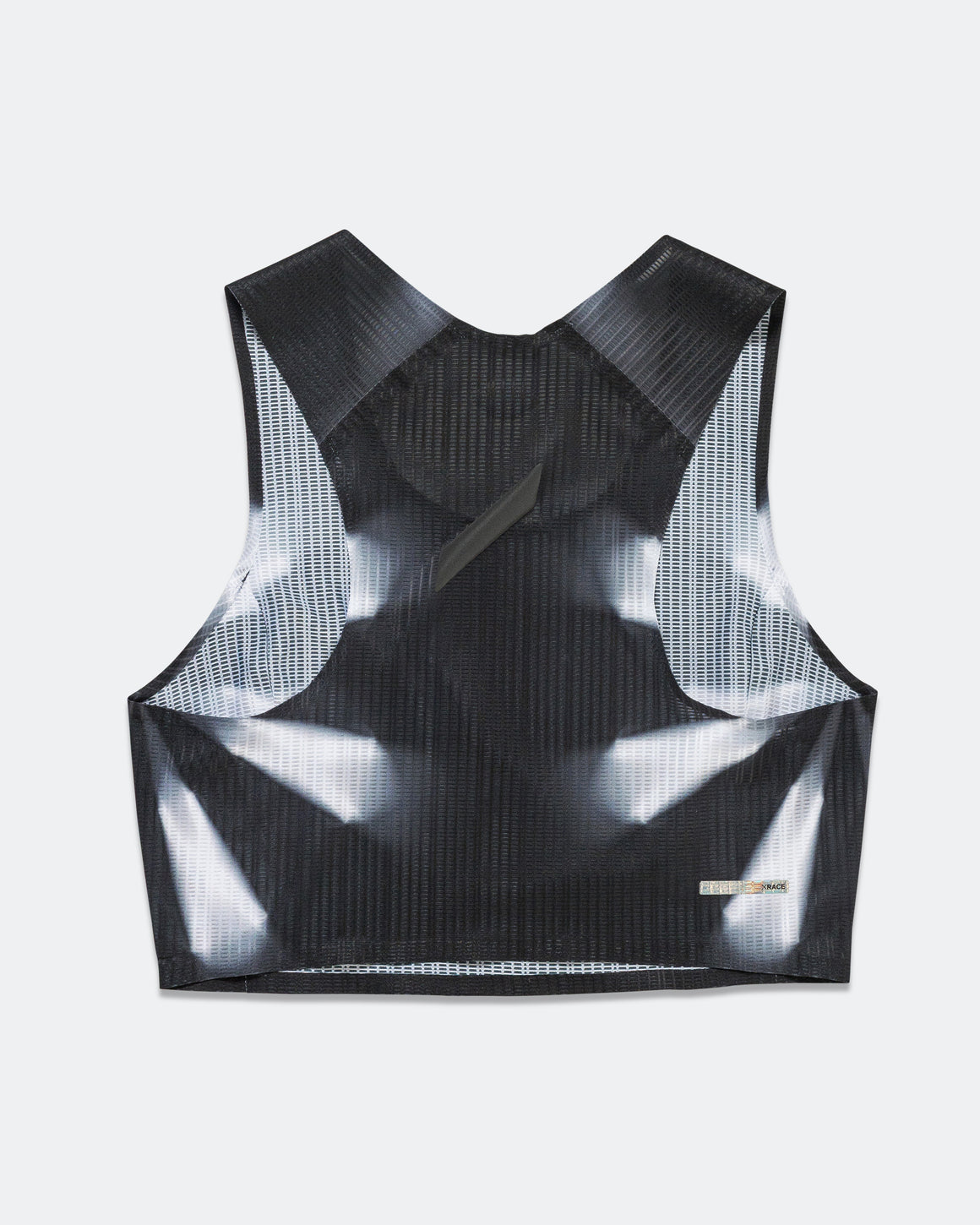 Soar - Womens Crop Vest - Black/White Kaleidoscope - Up There Athletics