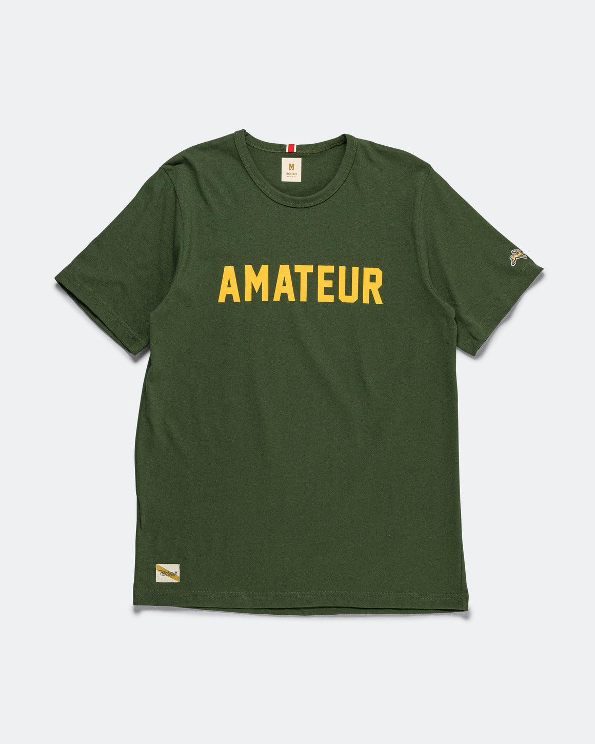 Tracksmith - Greyboy Tee - Amateur - Forest/Yellow - Up There Athletics