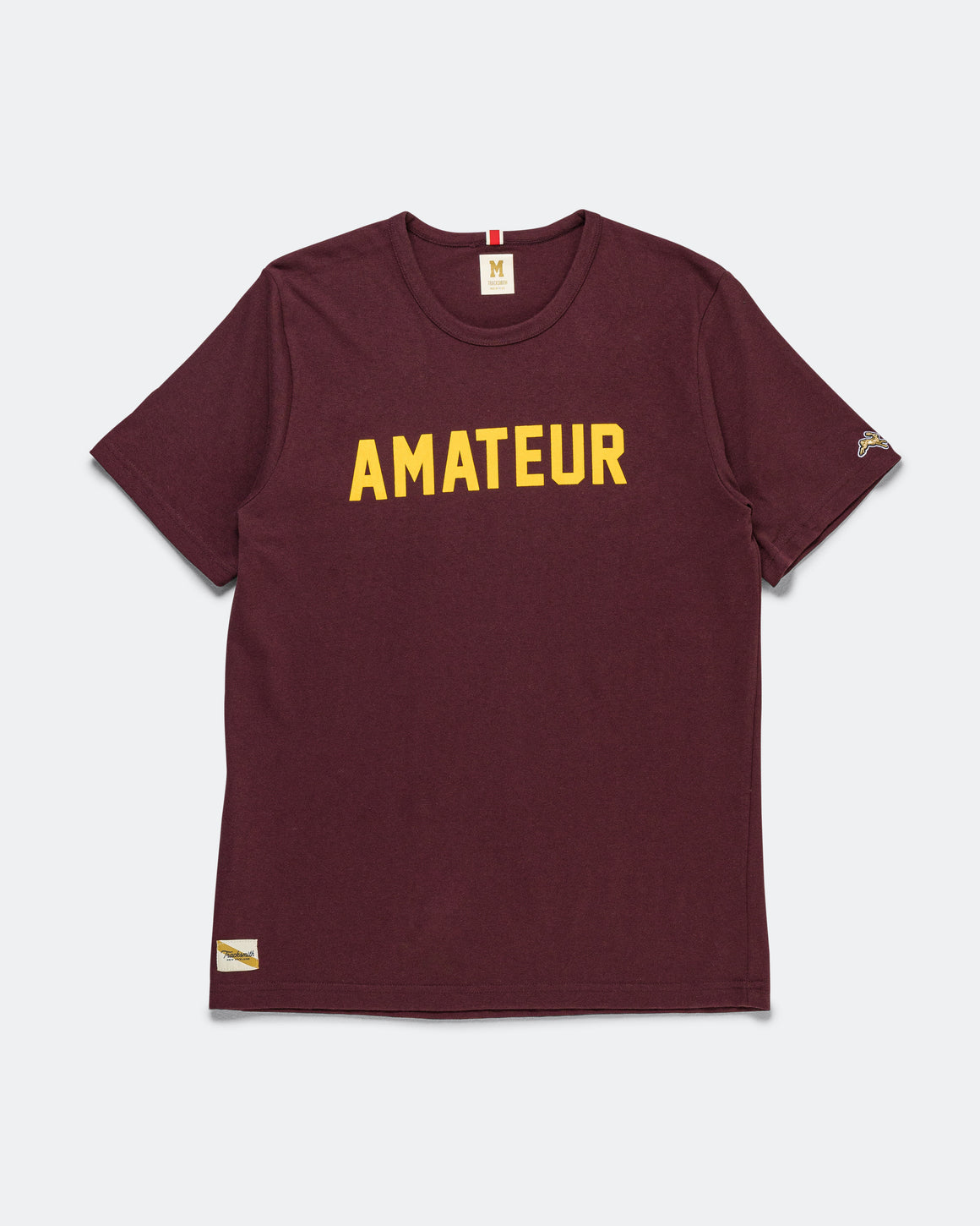 Tracksmith - Greyboy Tee - Amateur - Wine/Yellow - Up There Athletics