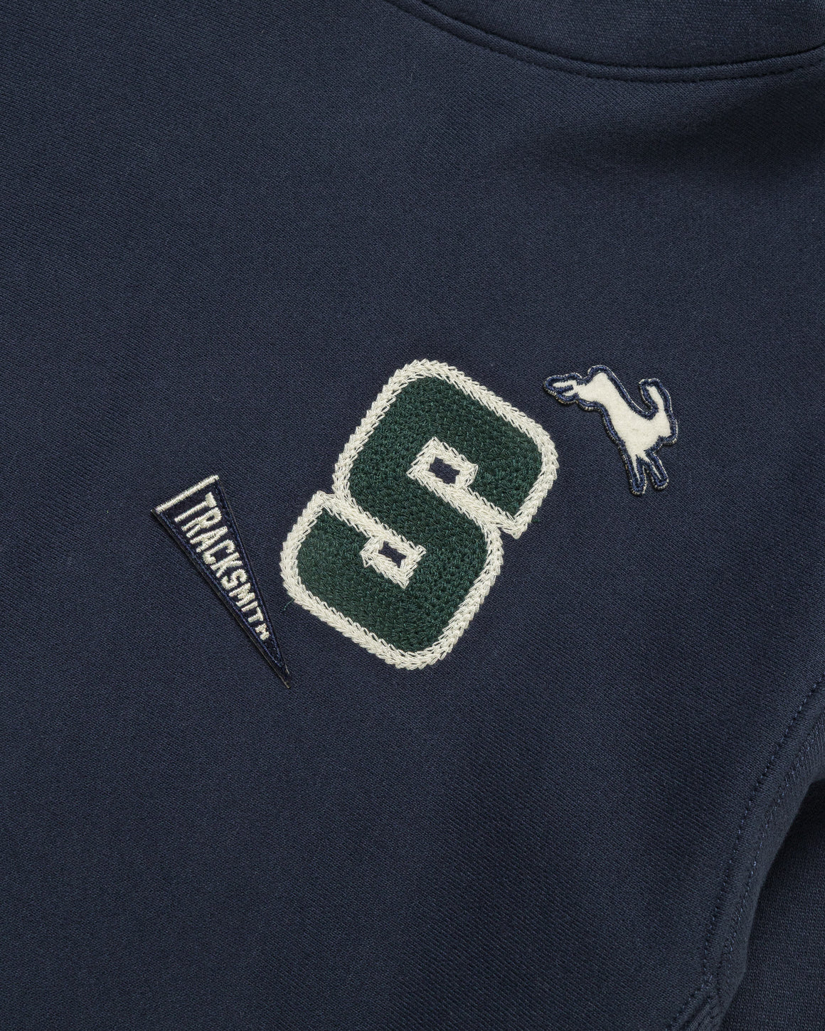 Tracksmith - Major Accomplishment Sweatshirt - Sydney - Navy/Emerald - Up There Athletics