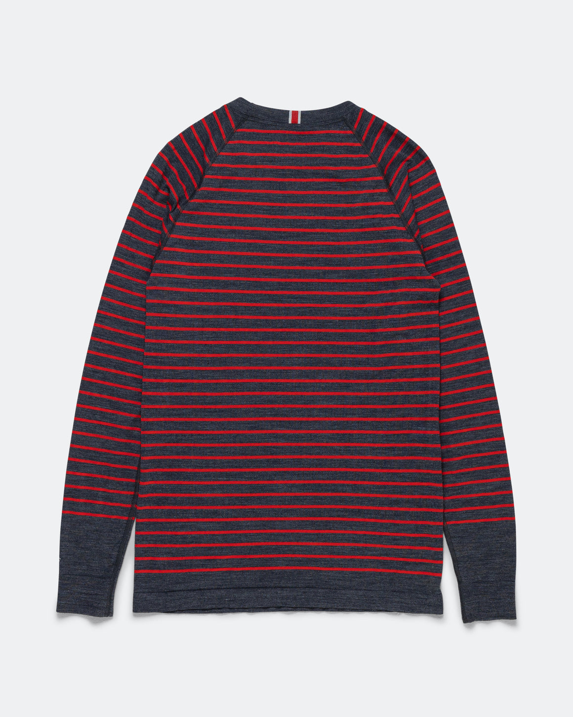 Tracksmith - Mens Brighton Base Layer - Navy/Racing Red Stripe - Up There Athletics