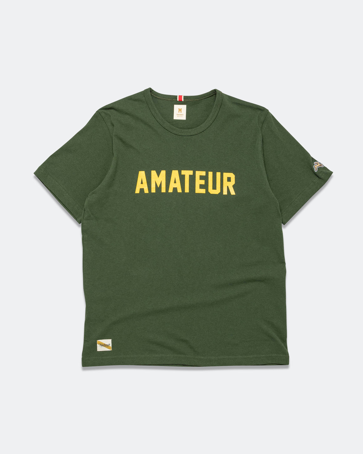 Tracksmith - Mens Greyboy Tee - Forest/Yellow - Up There Athletics