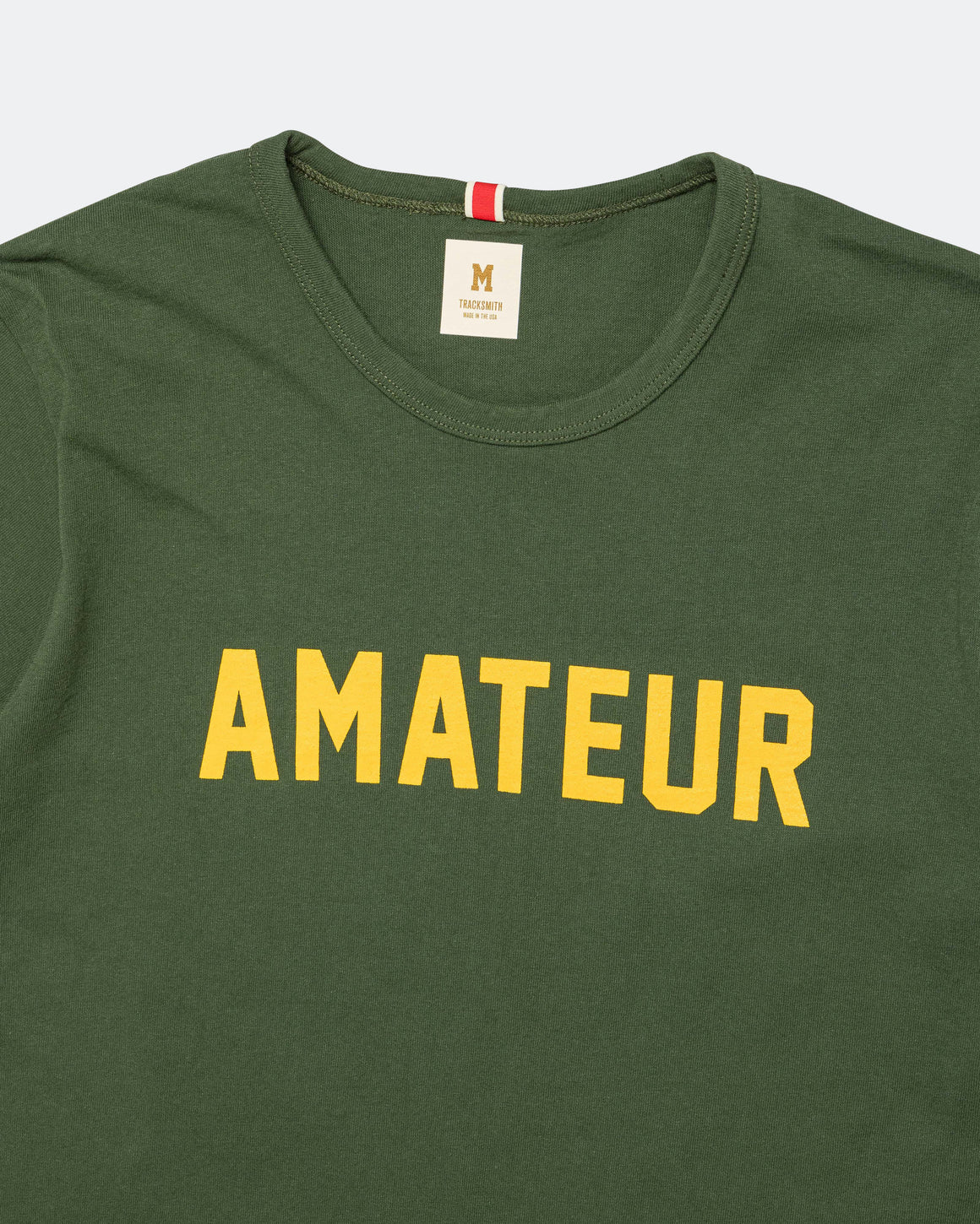 Tracksmith - Mens Greyboy Tee - Forest/Yellow - Up There Athletics