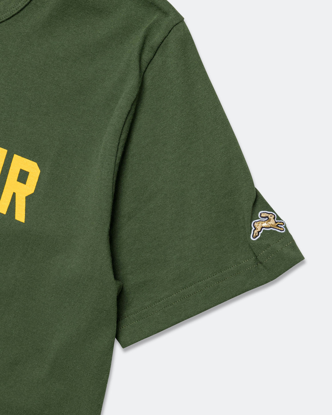 Tracksmith - Mens Greyboy Tee - Forest/Yellow - Up There Athletics