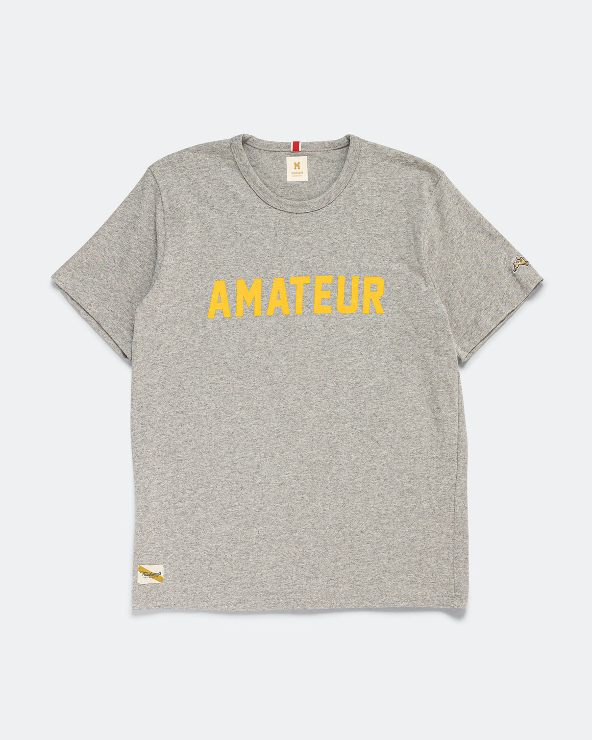 Tracksmith - Mens Greyboy Tee - Grey/Yellow - Up There Athletics