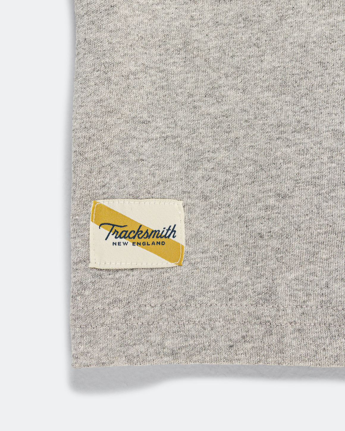 Tracksmith - Mens Greyboy Tee - Grey/Yellow - Up There Athletics