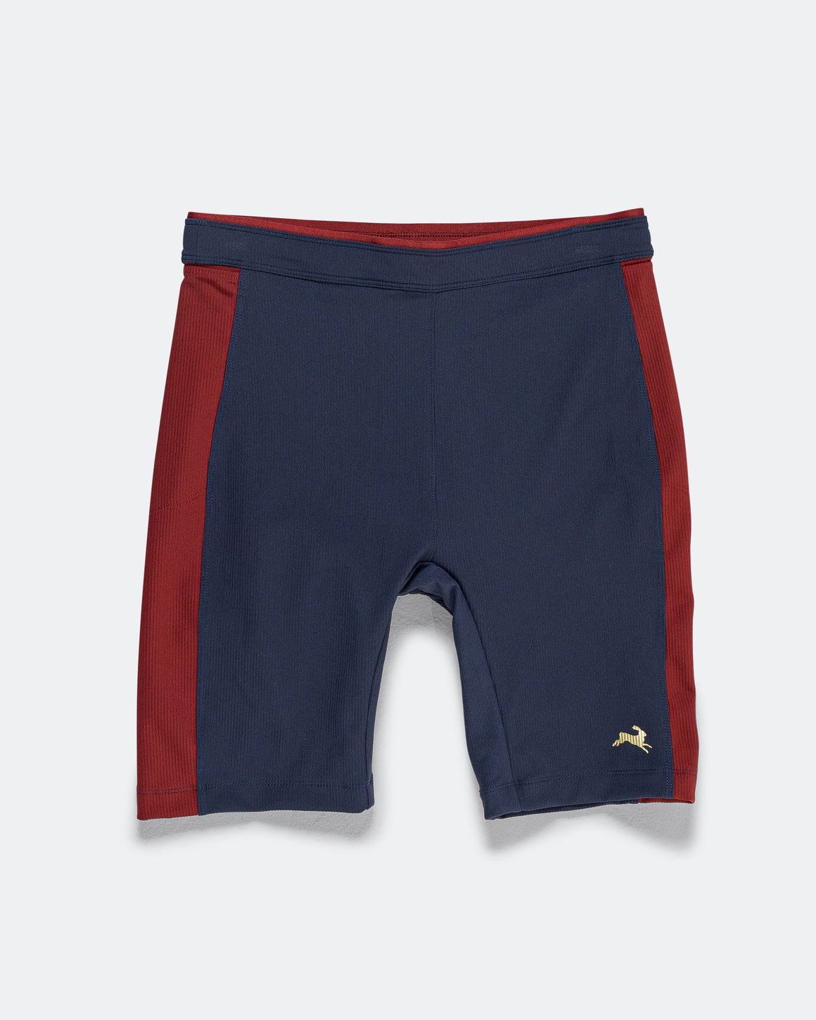 Tracksmith - Mens Twilight Half Tights - Lined - Navy/Cabernet - Up There Athletics