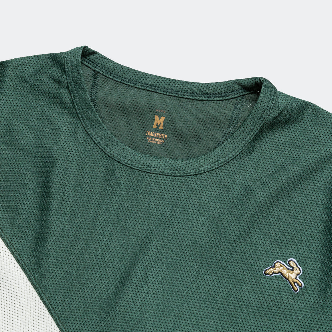 Tracksmith - Mens Van Cortlandt Long Sleeve - Emerald/Ivory - Up There Athletics