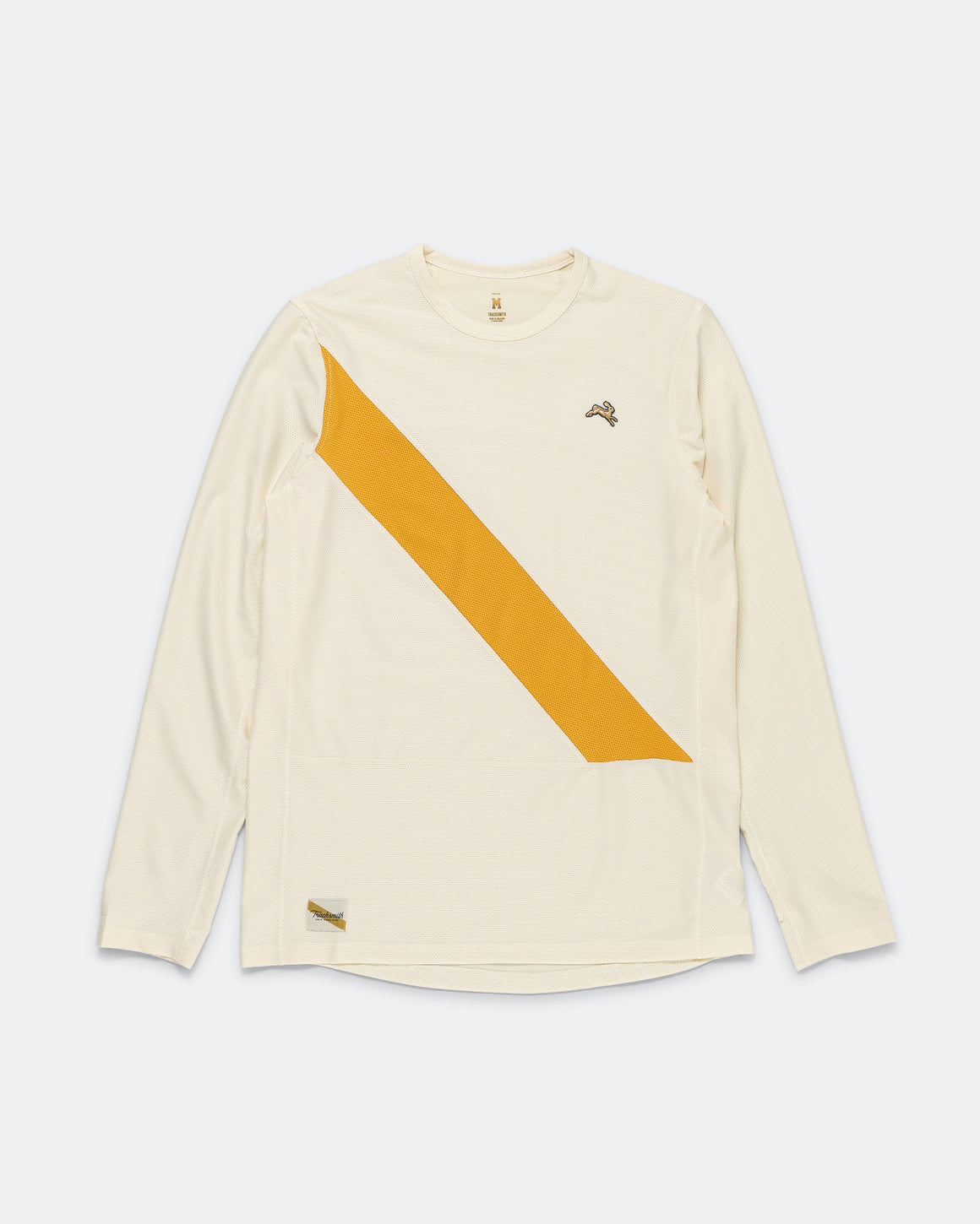 Tracksmith - Mens Van Cortlandt Long Sleeve - Ivory/Narcissus - Up There Athletics