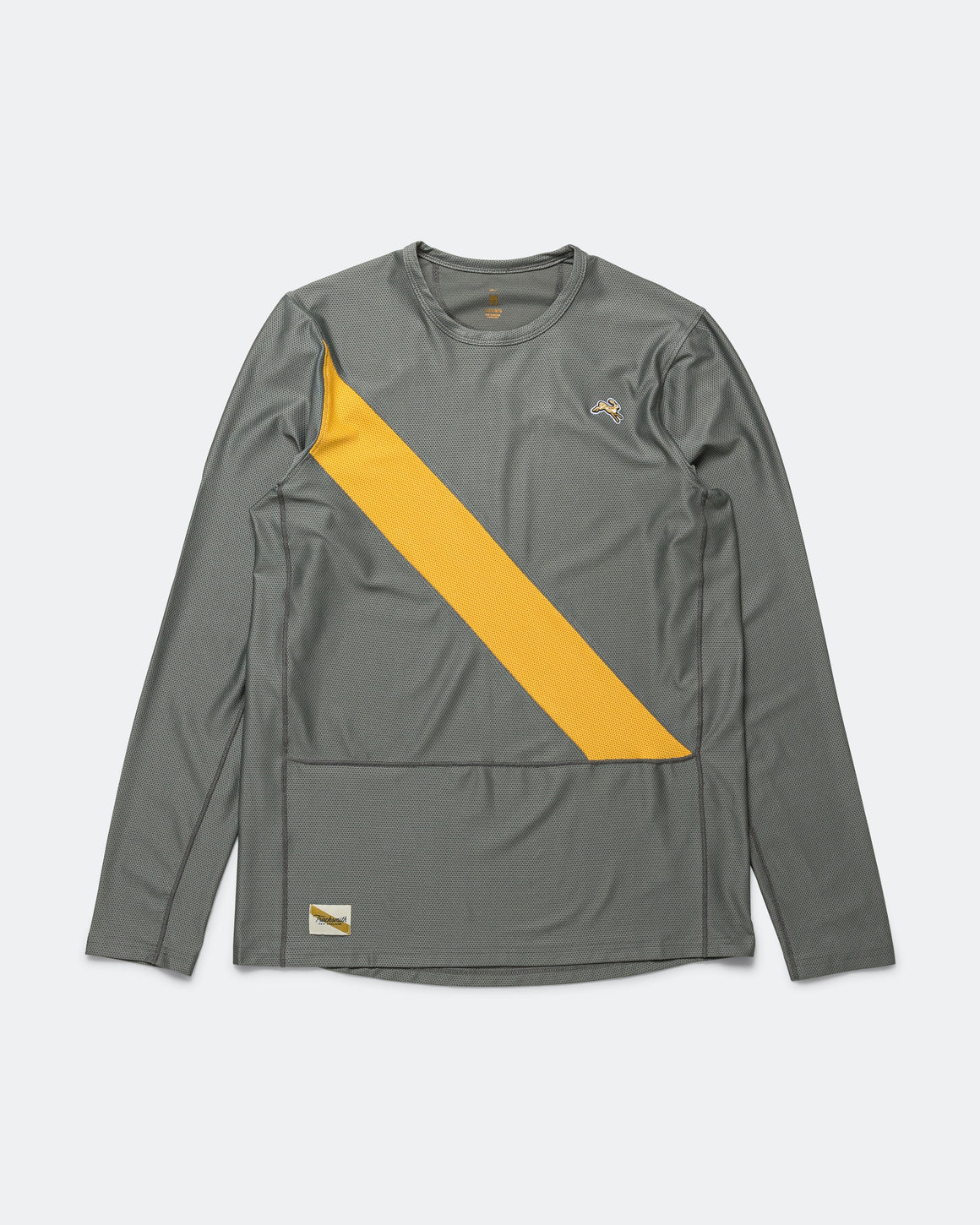 Tracksmith - Mens Van Cortlandt Long Sleeve - Sedona Sage/Honey Gold - Up There Athletics