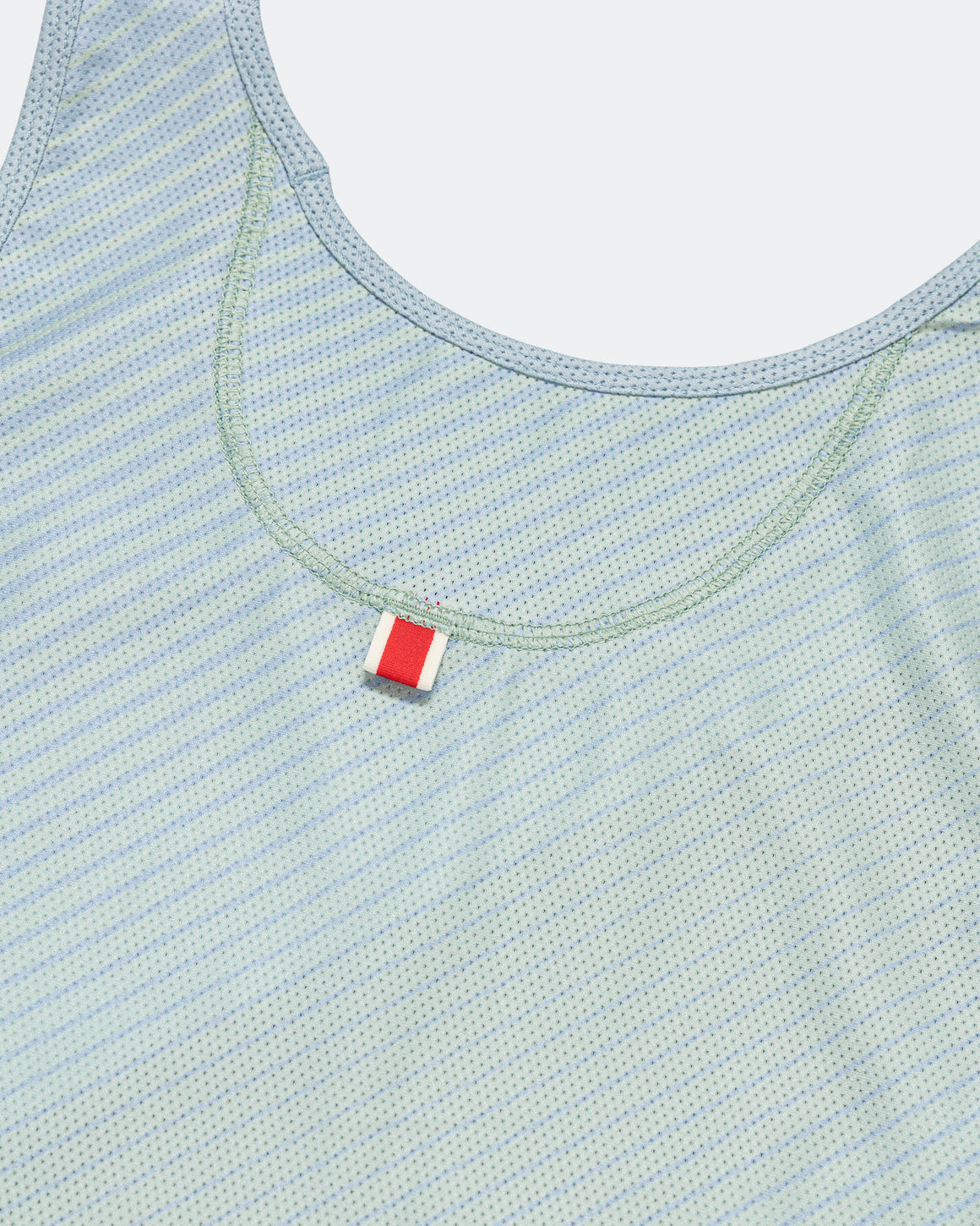 Tracksmith - Mens Van Cortlandt Singlet - Jadeiete/Dusty Blue Print - Up There Athletics