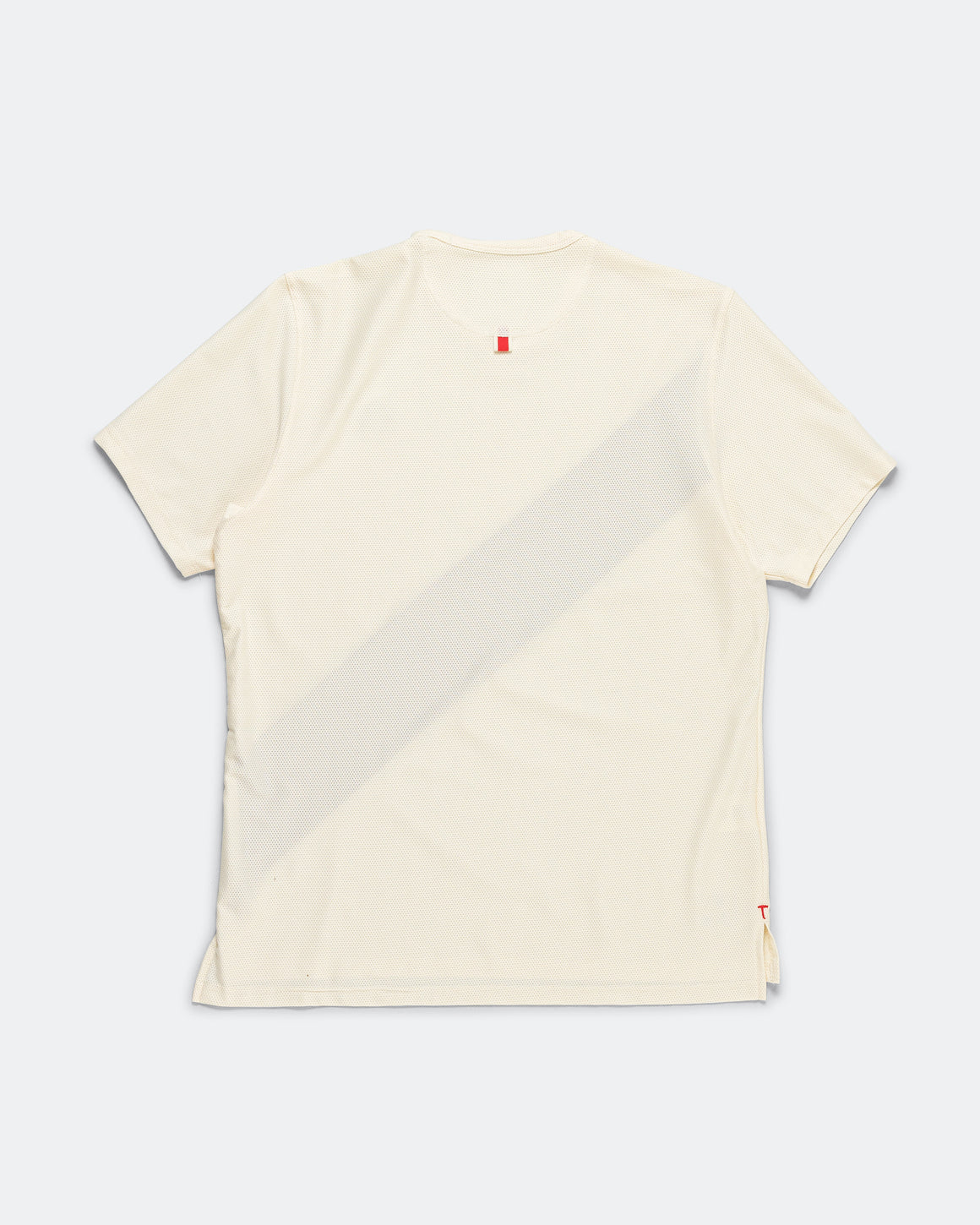 Tracksmith - Mens Van Cortlandt Tee - Ivory/Raspberry - Up There Athletics