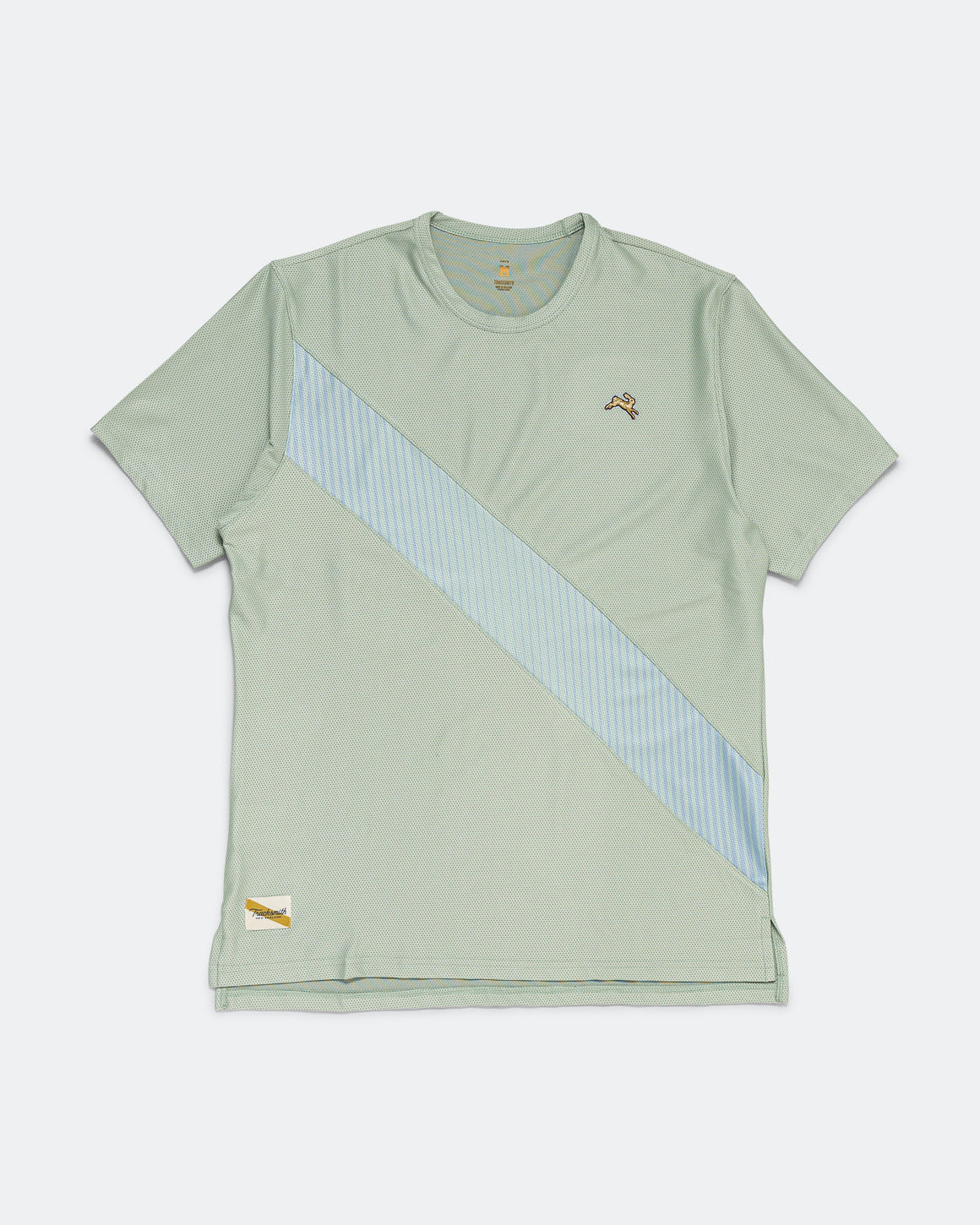 Tracksmith - Mens Van Cortlandt Tee - Jadeiete/Dusty Blue Print - Up There Athletics