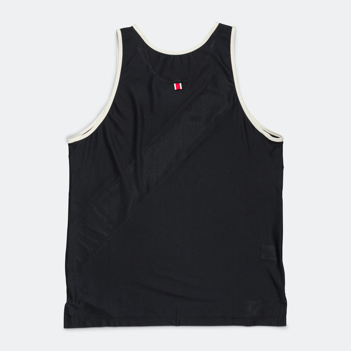 Tracksmith - Mens Van Cortlandt Singlet - Black/Ivory-Ivory - Up There Athletics