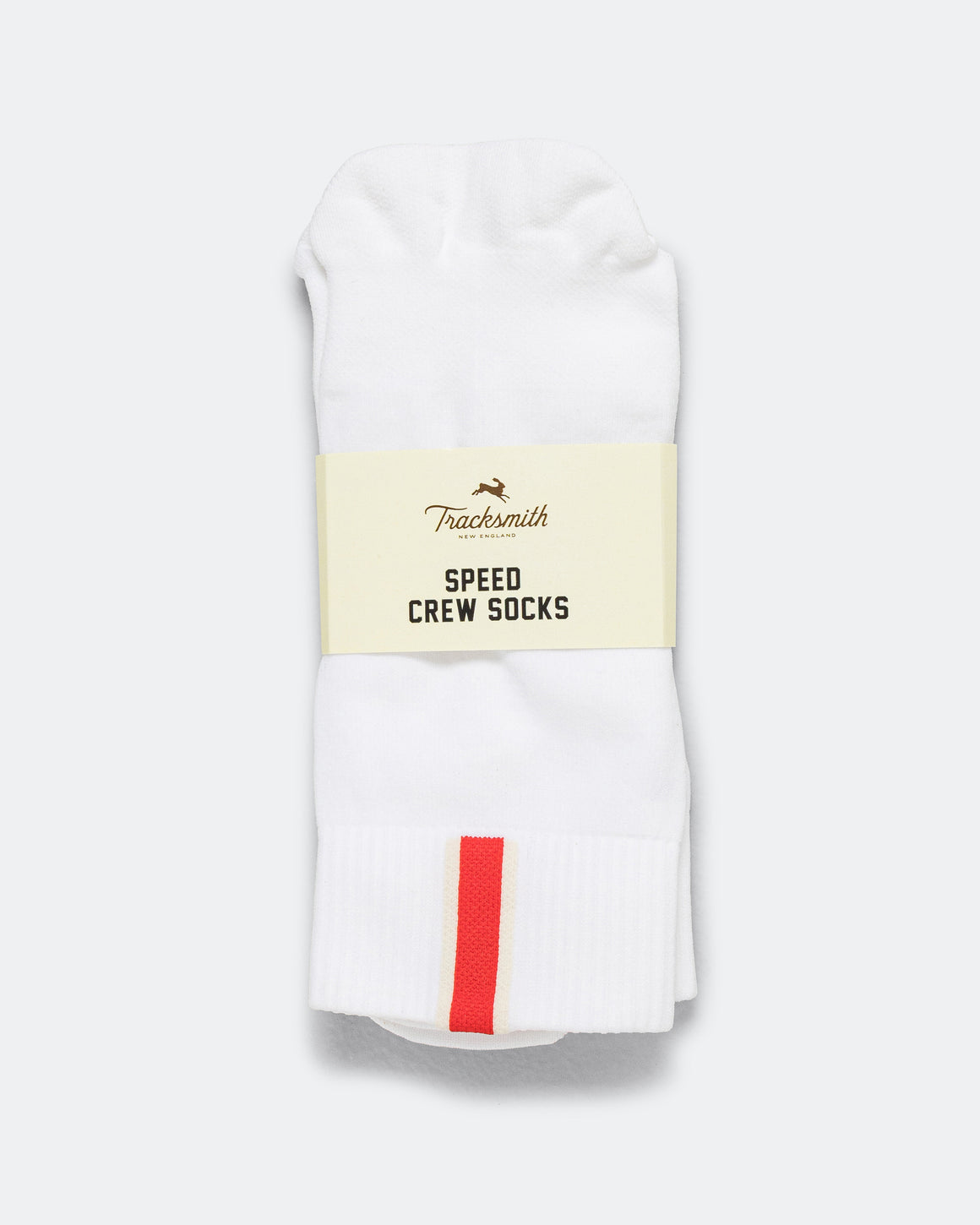 Tracksmith - Speed Crew Sock - White - Up There Athletics