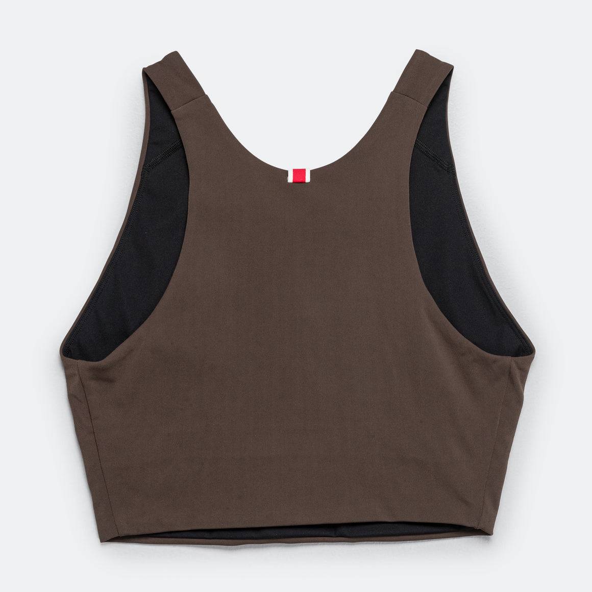 Womens Turnover Crop Top - Espresso