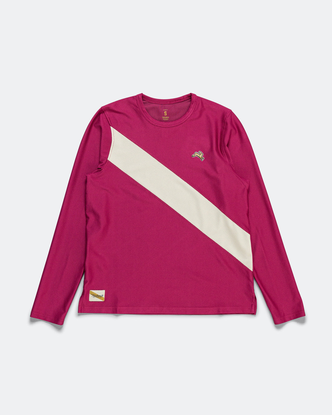 Tracksmith - Womens Van Cortlandt Long Sleeve - Raspberry/Ivory - Up There Athletics