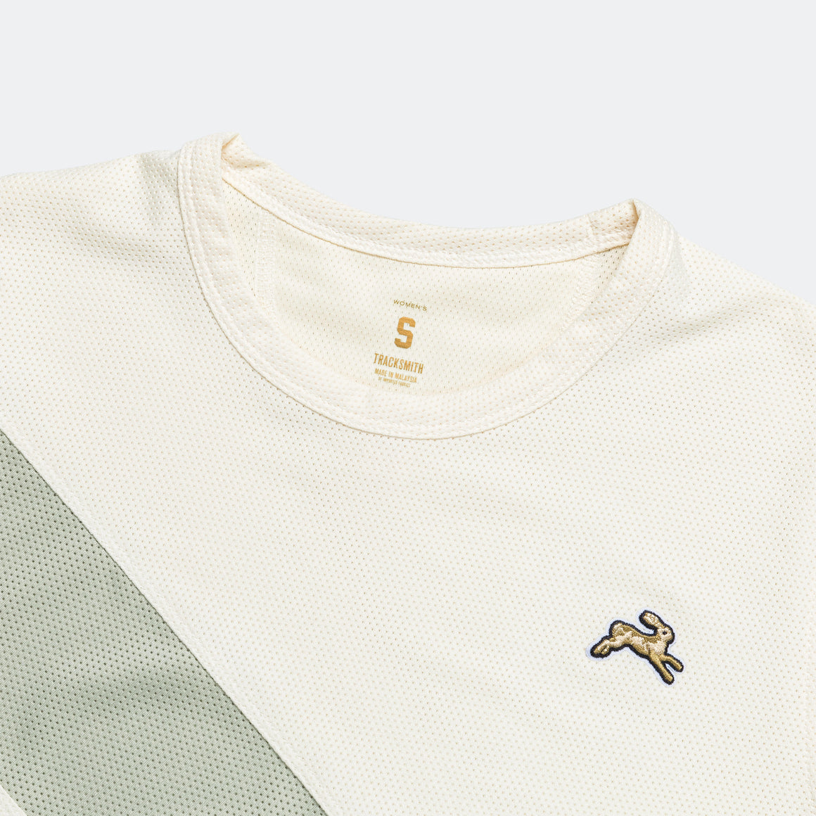 Tracksmith - Womens Van Cortlandt Tee - Ivory/Sage - Up There Athletics