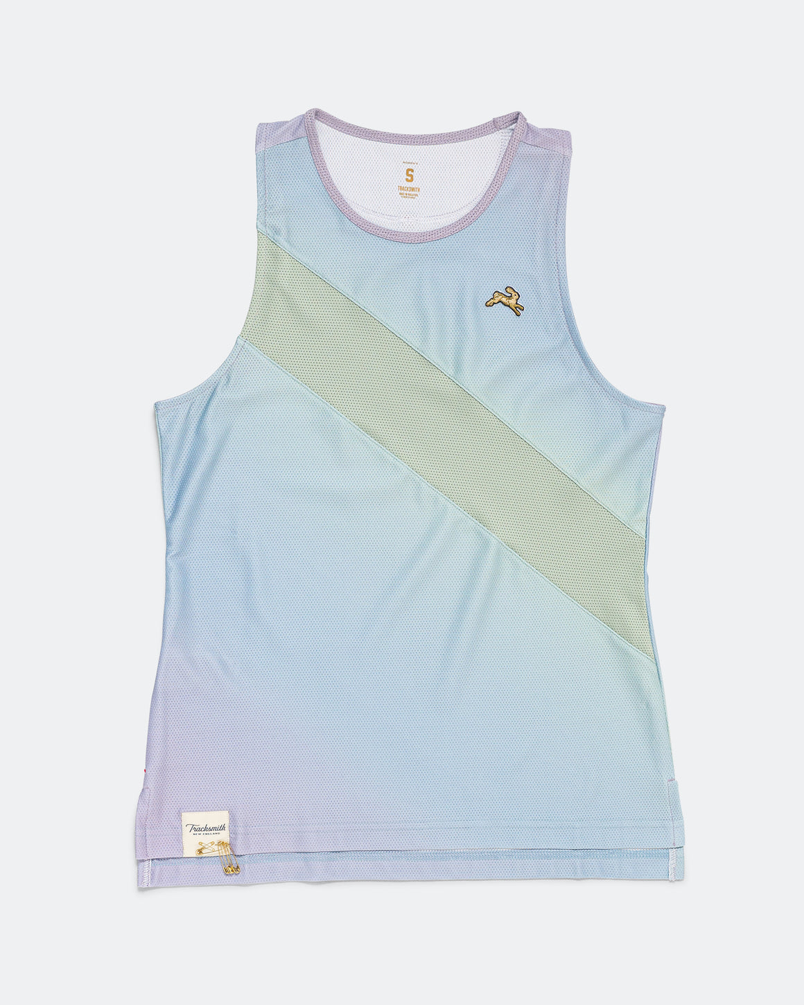 Tracksmith - Womens Van Cortlandt Singlet - Lavender Print/Jadeiete - Up There Athletics