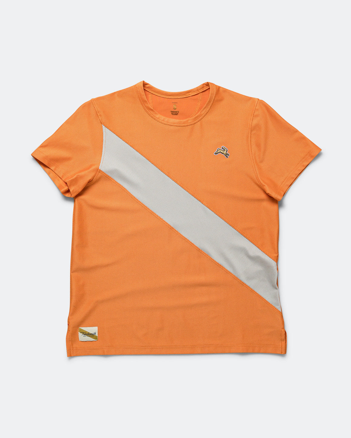 Tracksmith - Womens Van Cortlandt Tee - Coral Gold/High Rise - Up There Athletics