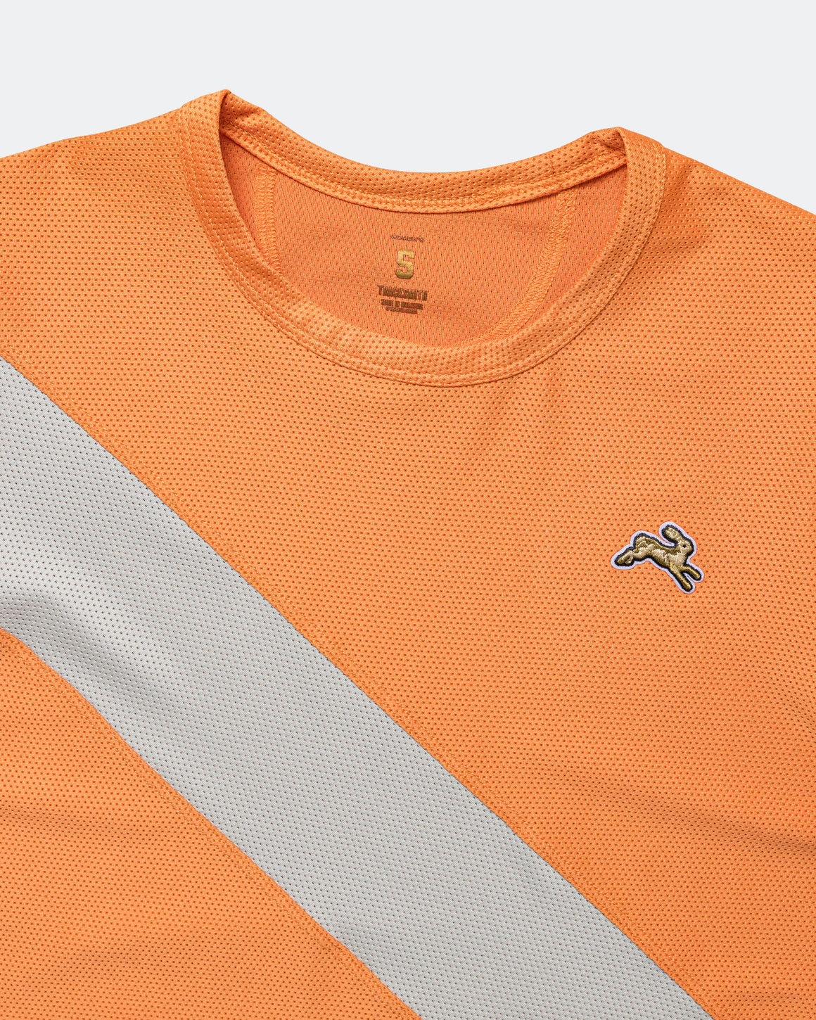 Tracksmith - Womens Van Cortlandt Tee - Coral Gold/High Rise - Up There Athletics