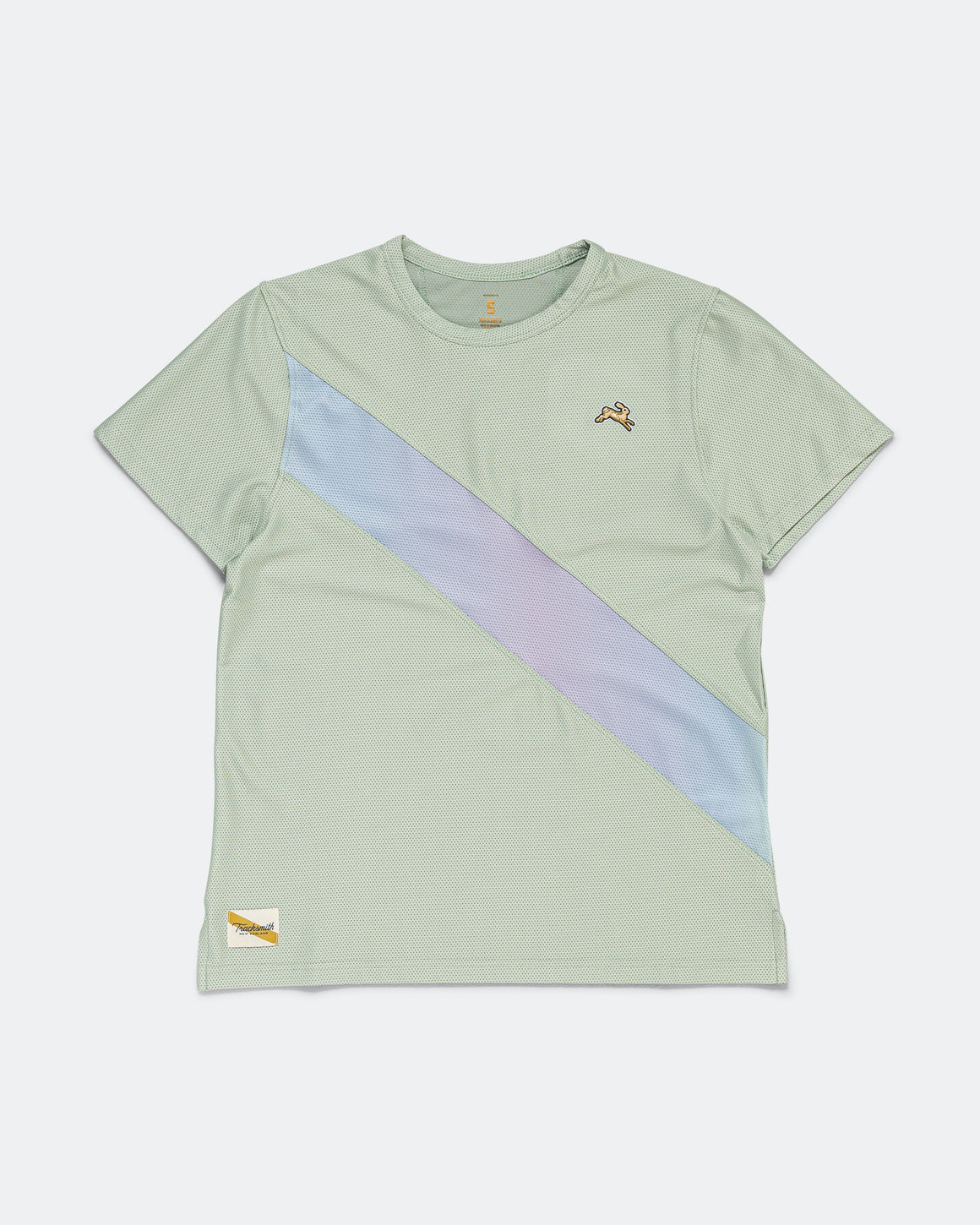 Tracksmith - Womens Van Cortlandt Tee - Lavender Print/Jadeiete - Up There Athletics