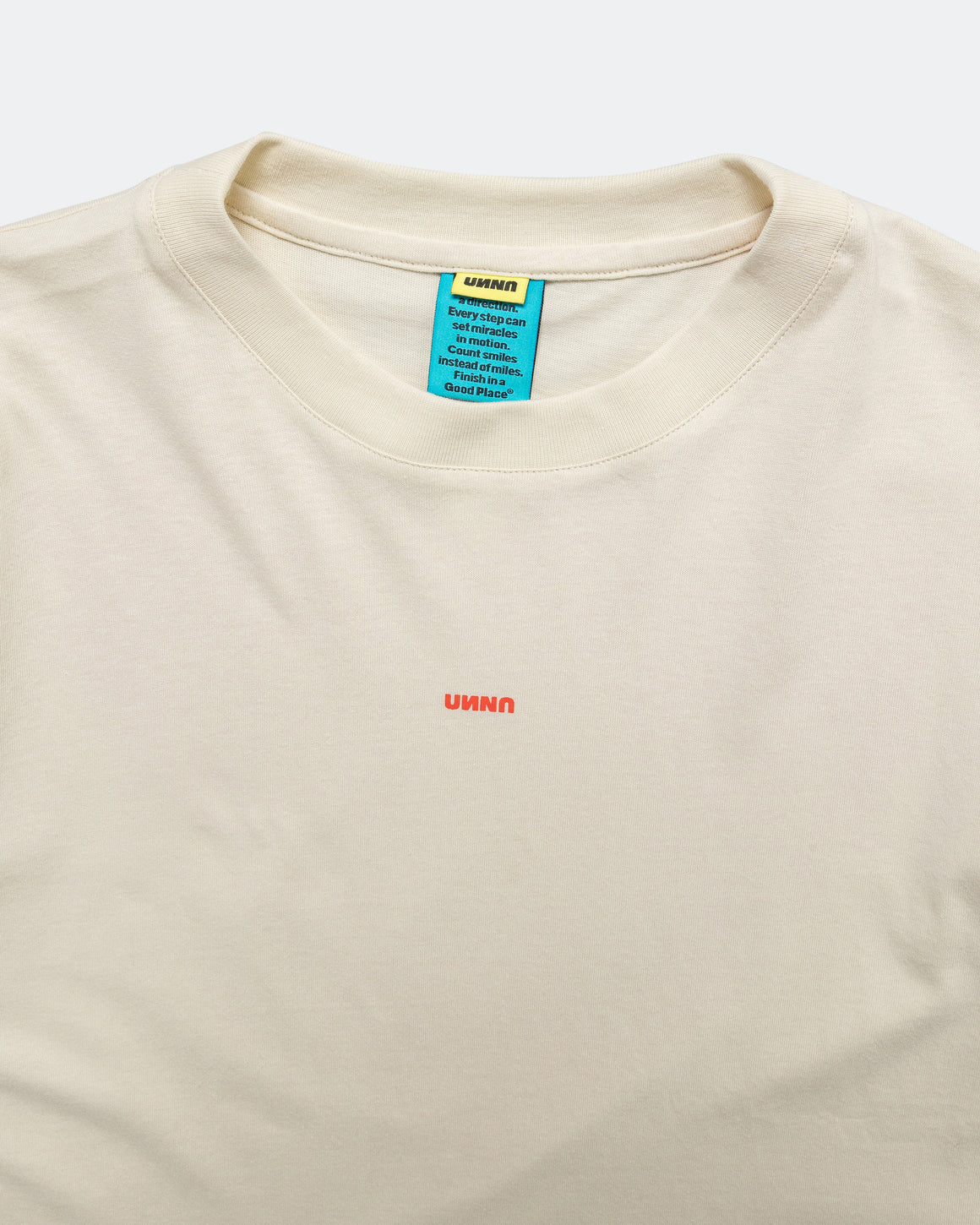 UNNA - Mens Heart T-Shirt - Vanilla White - Up There Athletics