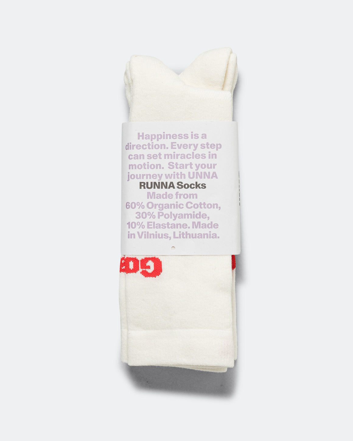 UNNA - RUNNA Socks 2-Pack - Vanilla White - Up There Athletics