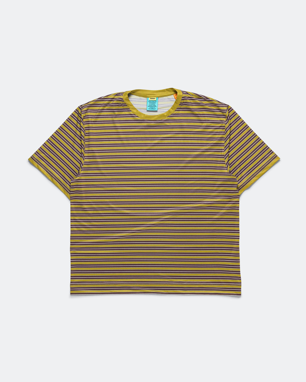UNNA - Wavy Tee Striped - Mud Gold - Up There Athletics