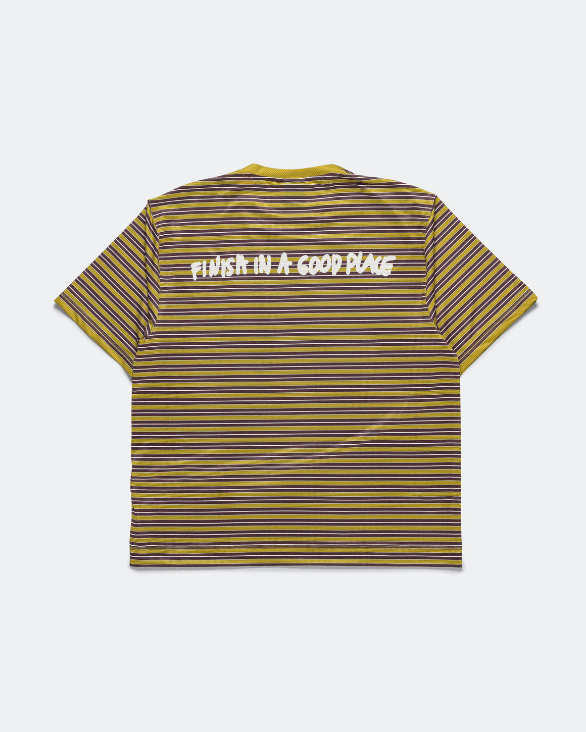 UNNA - Wavy Tee Striped - Mud Gold - Up There Athletics