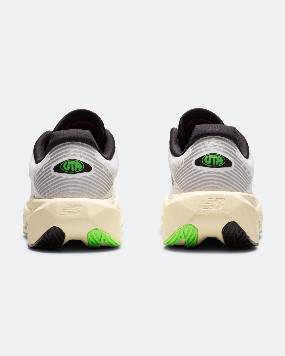 New Balance - FuelCell Rebel v5 x UTA - White/Neon Surge-Dawn Glow - Up There Athletics