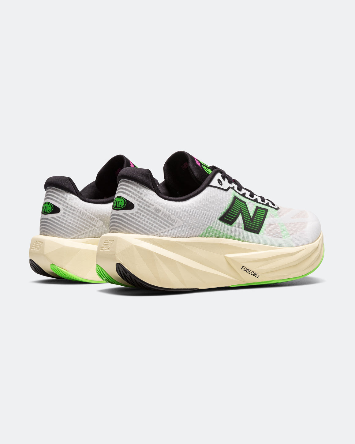 New Balance - FuelCell Rebel v5 x UTA - White/Neon Surge-Dawn Glow - Up There Athletics