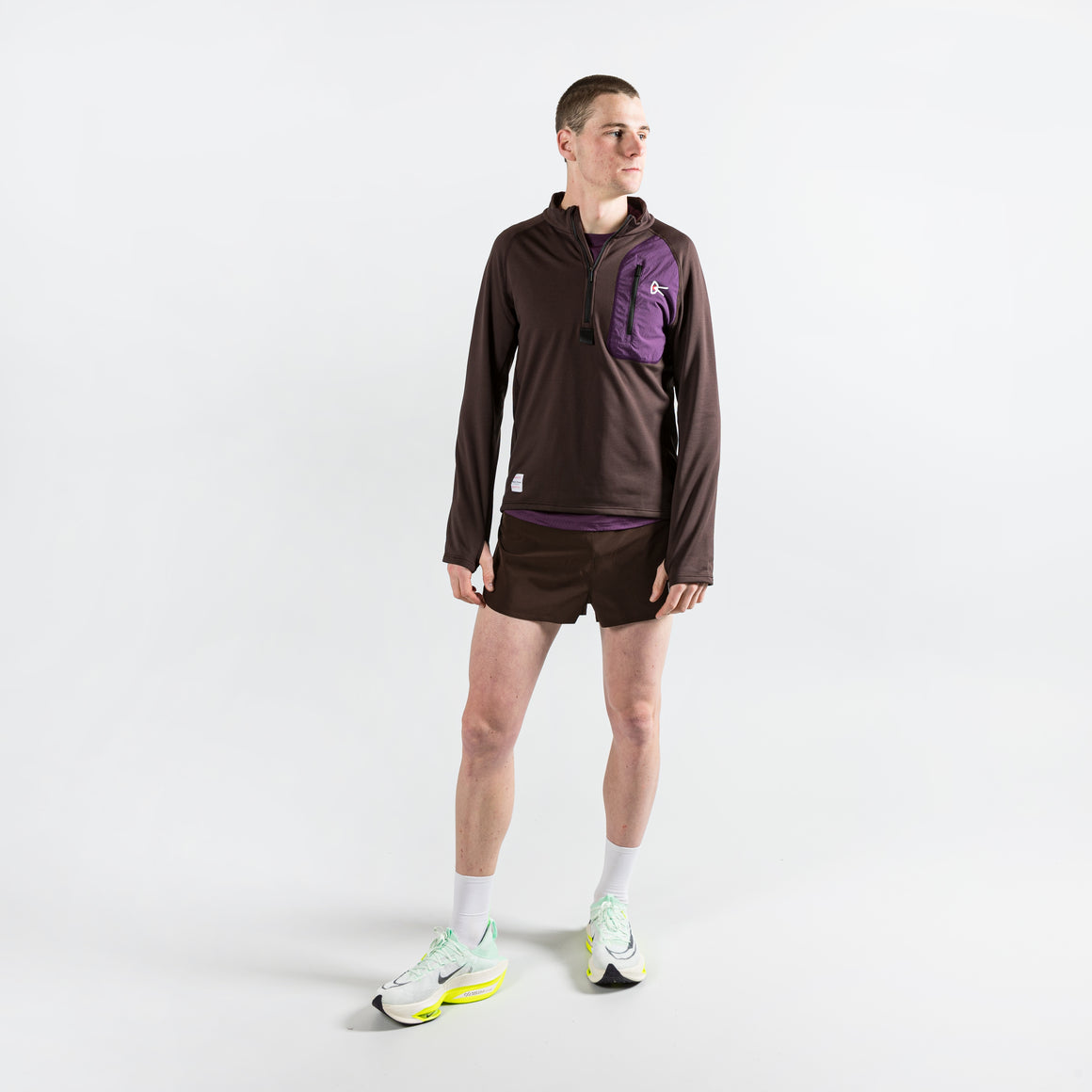 District Vision - Luca Thermal Fleece - Cacao - Up There Athletics
