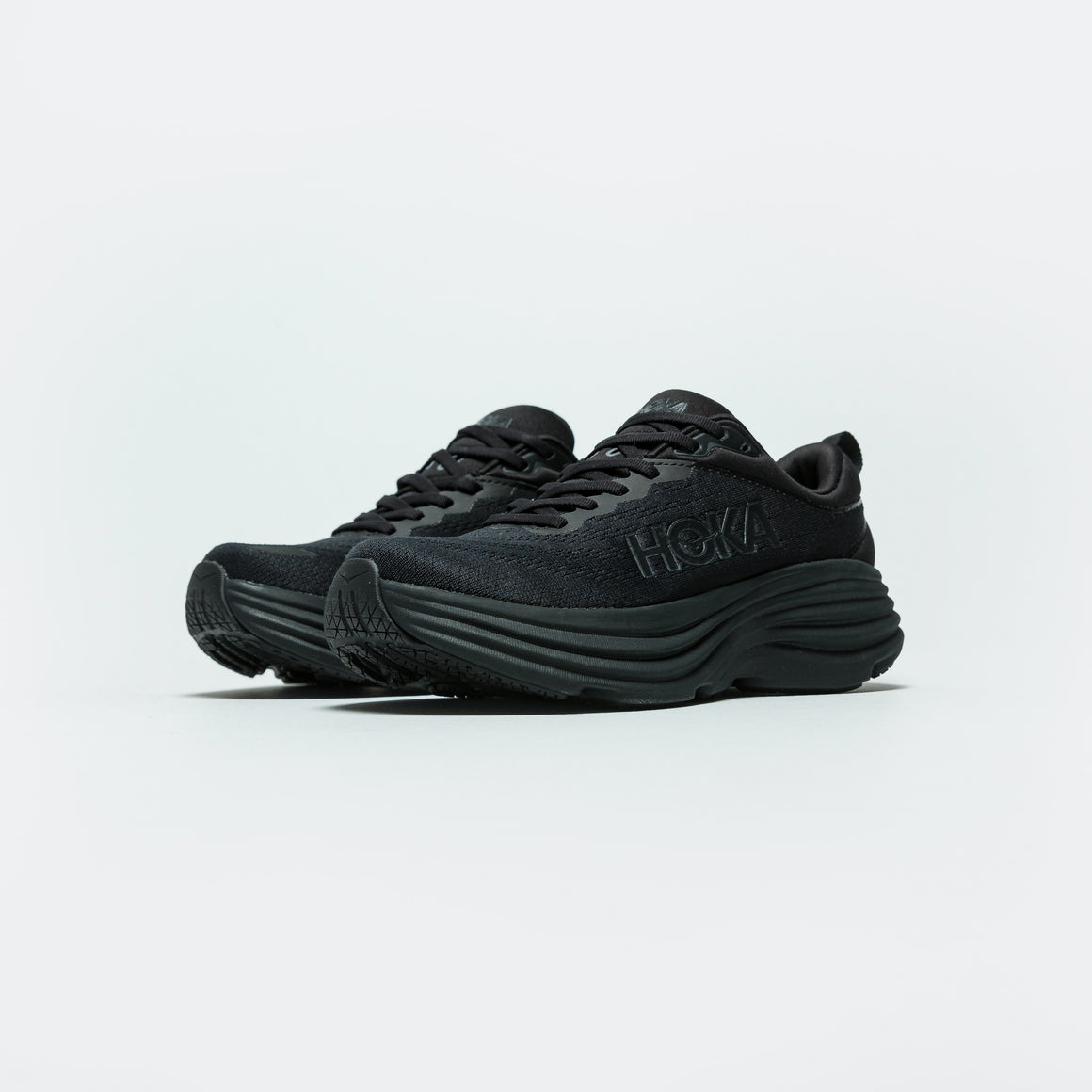 HOKA - Womens Bondi 8 - Black/Black - Up There Athletics