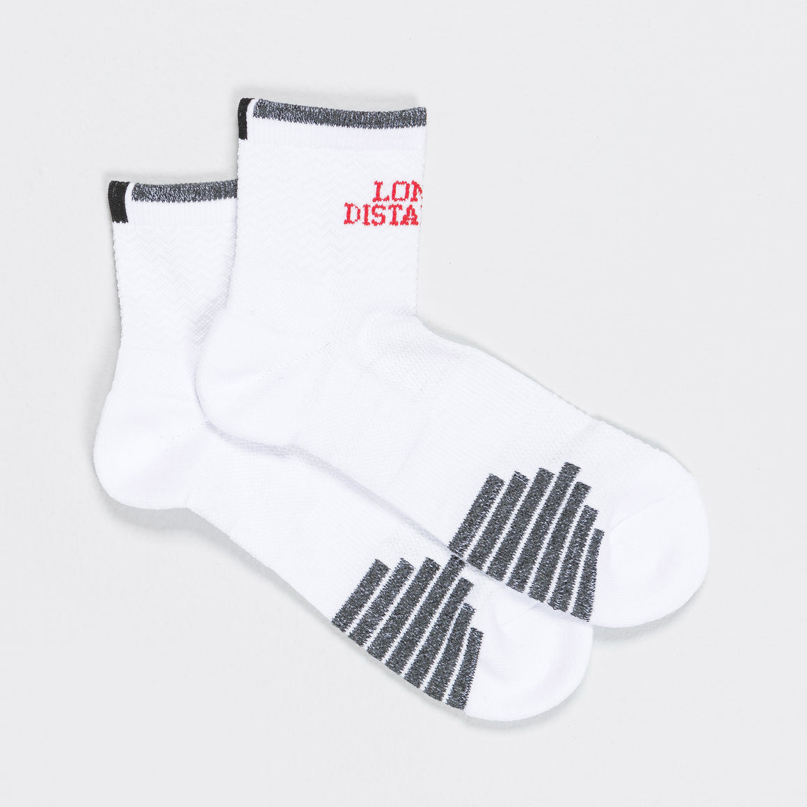 Long Distance Magazine - Long Distance Performance Socks - White - Up There Athletics