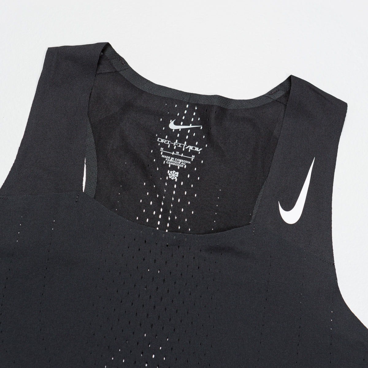 Nike Womens Dri-FIT ADV AeroSwift Singlet - Black/White | Up There ...