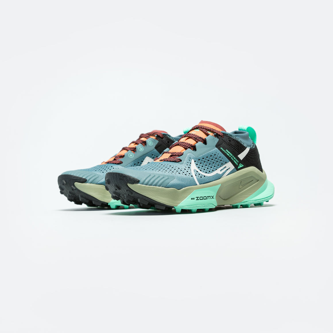 Nike - Mens ZoomX Zegama Trail - Mineral Slate/Light Bone-Black - Up There Athletics